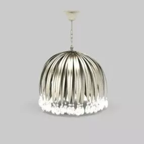 Chrome Material Pendant Light 3d model