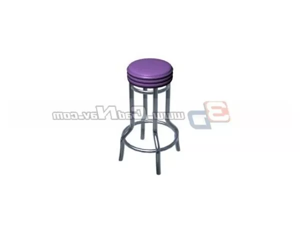 Chromed Bar Stool Furniture 3d model Chromed Bar Stool Furniture 3d model