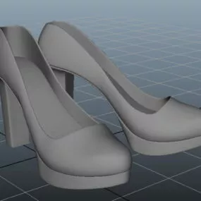 Female High Heel Platform Pumps 3d model