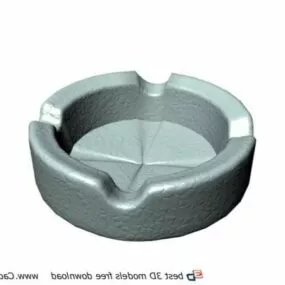 Round Cigar Ashtray 3d model