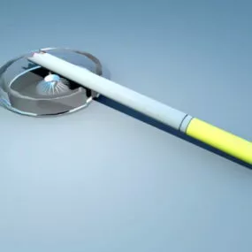 Cigarette In Ashtray 3d model