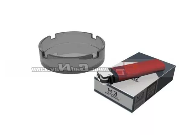 Blue Disposable Lighter 3d model