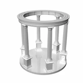 Circle Garden Pergola 3d model