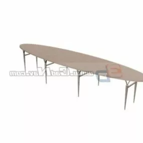 Restaurant Circular Buffet Table Furniture 3d model
