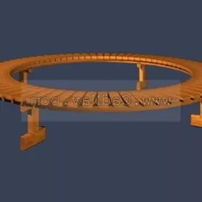 Park Circular Park Bench 3d model