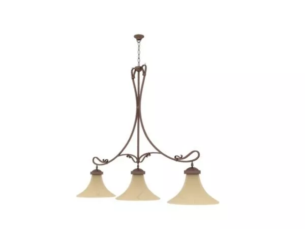 Antique Copper Pendant Lamp 3 Light Style 3d model Antique Copper Pendant Lamp 3 Light Style 3d model