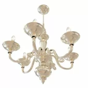 Classic Antique 6 Arm Chandelier 3d model