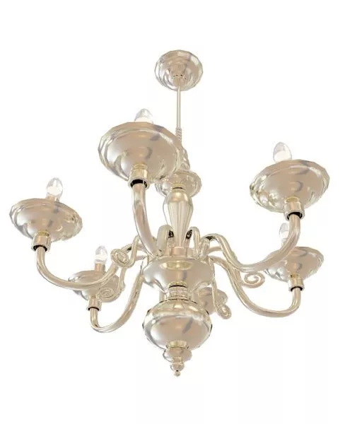 Classic Antique 6 Arm Chandelier 3d model Classic Antique 6 Arm Chandelier 3d model