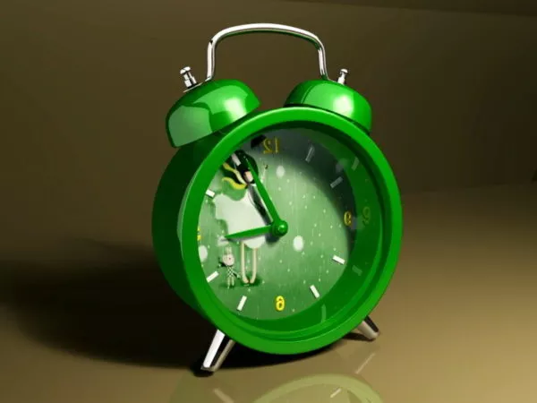 Kid Green Alarm Clock 3d model Kid Green Alarm Clock 3d model