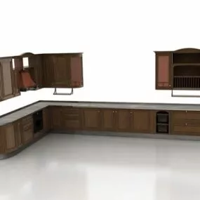 Classic Western Kitchen Design 3d model