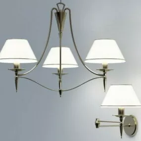 Bedroom Classic Lighting Fixtures 3d model
