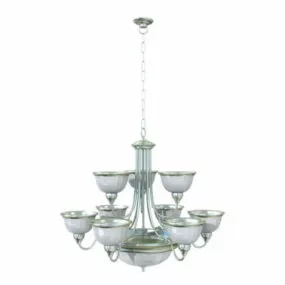 Classic Style Glass Chandelier 3d model