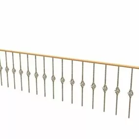 Home Garden Classic Brass Handrail 3d model