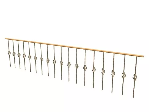 European Concrete Handrail 3d model