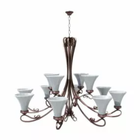 Classic Brass Chandelier Pendant Lighting 3d model