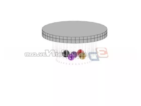 Classic Crystal Design Ceiling Lamp 3d model Classic Crystal Design Ceiling Lamp 3d model