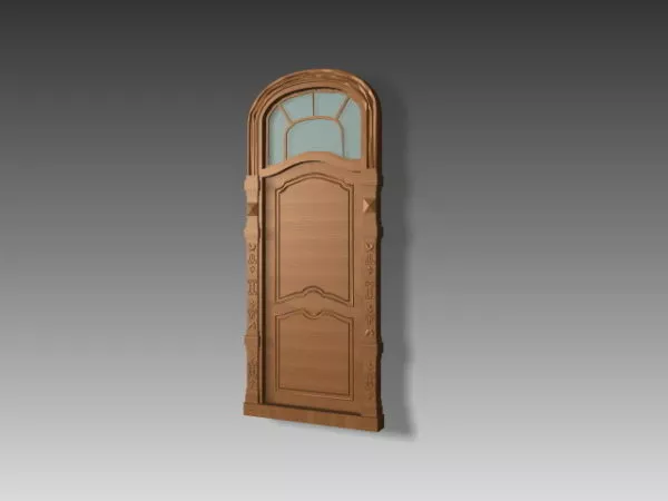 Home Classic Door With Transom 3d model Home Classic Door With Transom 3d model