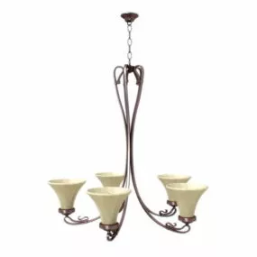 Classic Brass Pendant Light Chandelier 3d model