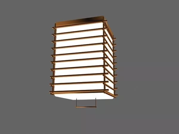 Vintage Square Hanging Lamp 3d model Vintage Square Hanging Lamp 3d model