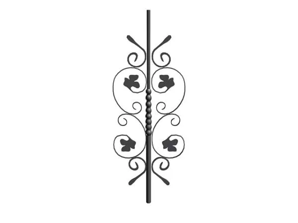 Antique Wrought Iron Baluster 3d model Antique Wrought Iron Baluster 3d model