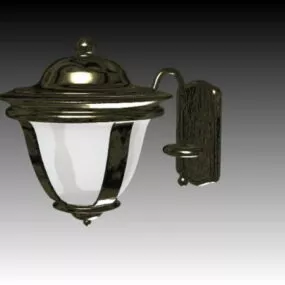 Vintage Brass Wall Light 3d model