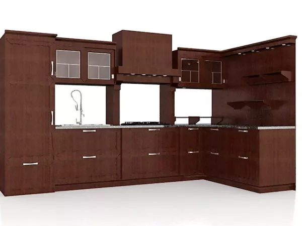 Kitchen Single Extractor Hood 3d model