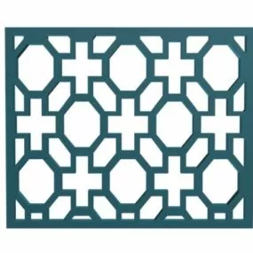Vintage Lattice Window 3d model