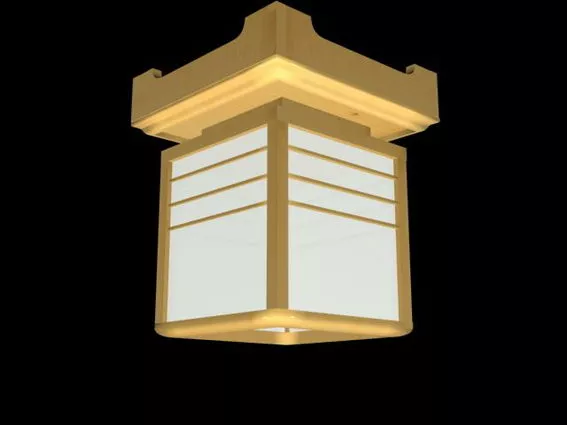 Home Vintage Square Ceiling Light 3d model Home Vintage Square Ceiling Light 3d model