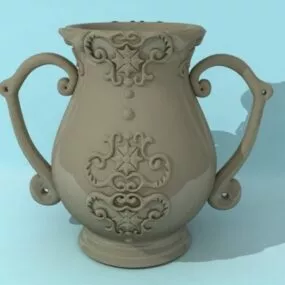 Home Decoration Clay Pottery Vase 3d model