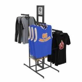 Supermarket Clothes Hanging On Rack 3d model
