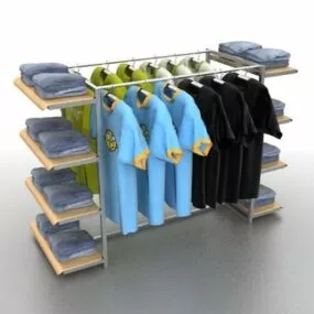 Fashion Store Floor Display Rack 3d model