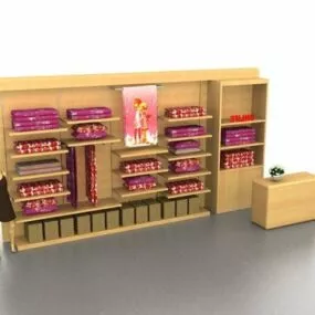 Fashion Store Wall Display System 3d model