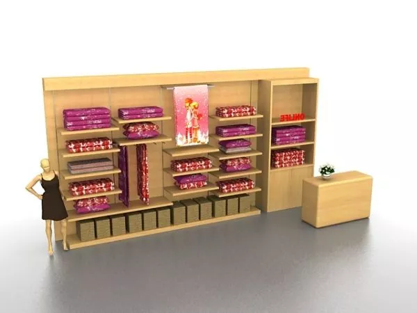 Fashion Store Wall Display System 3d model Fashion Store Wall Display System 3d model