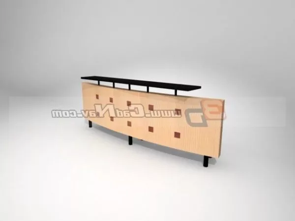 Club Wooden Reception Desk 3d model Club Wooden Reception Desk 3d model