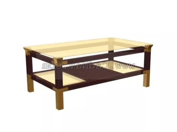 Furniture Coffee Table With Glass Front 3d model Furniture Coffee Table With Glass Front 3d model
