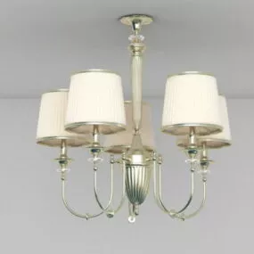Colonial Brass Chandelier 3d model