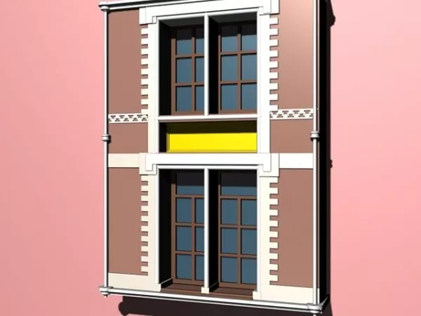 Colonial Style Architectural Windows 3d model Colonial Style Architectural Windows 3d model