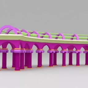 Roman Colonnade Architecture 3d model
