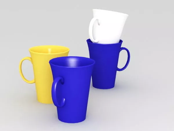 Plastic Coffee Mug 3d model