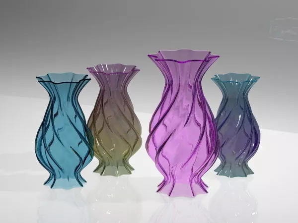 Colored Glass Vases Tableware 3d model Colored Glass Vases Tableware 3d model