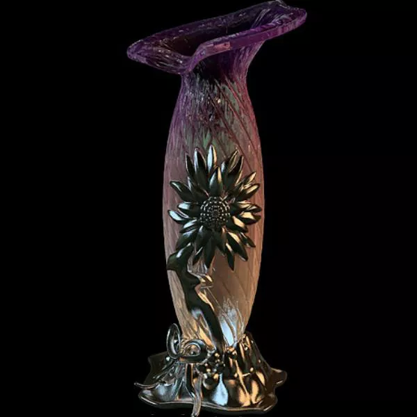 Decorative Blown Glass Vase 3d model Decorative Blown Glass Vase 3d model