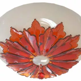 Coloured Glaze Shade Home Ceiling Light 3d model