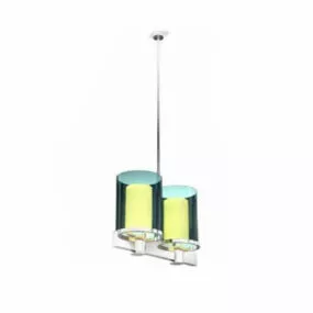 Colourful Interior Pendant Lamp 3d model