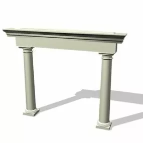 Stone Columns Garden Decoration 3d model