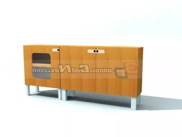 Combination Lower Filing Cabinet 3d model Combination Lower Filing Cabinet 3d model