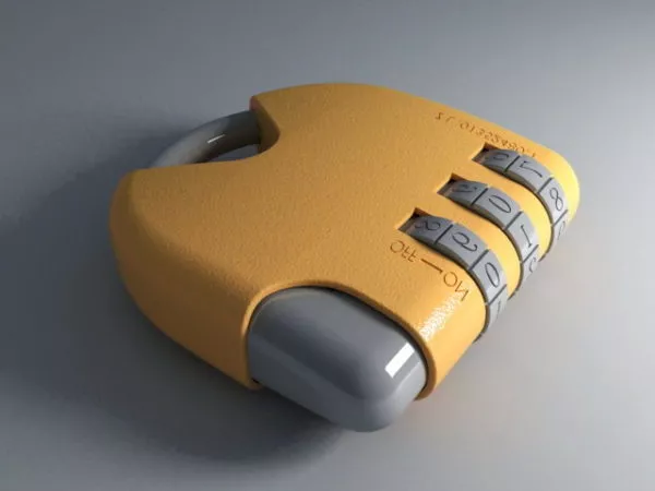 Hand Tools Combination Padlock 3d model Hand Tools Combination Padlock 3d model
