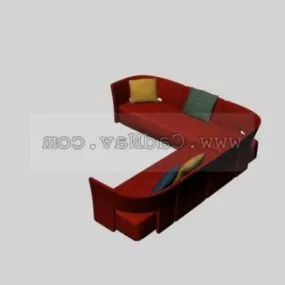 Combination Living Room Corner Sofa 3d model