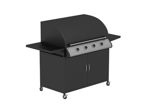 Black Induction Cooktop 3d model