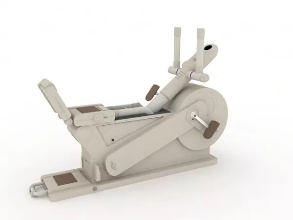 Gym Equipment Rack With Big Weights On Side 3d model