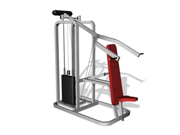 Gym Bench High Back 3d model